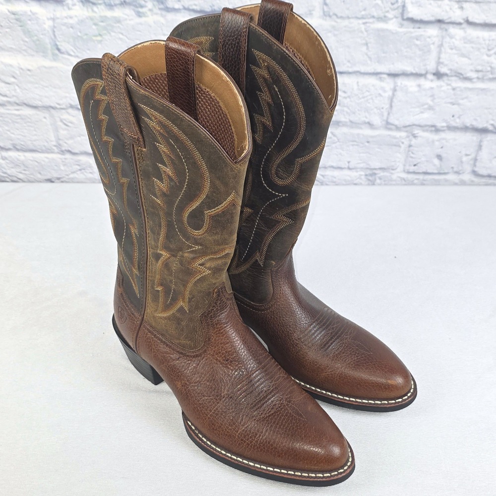Ariat Western Boots Brown Mens Leather 4LR Cushioning 10015295 Size 7.5 D